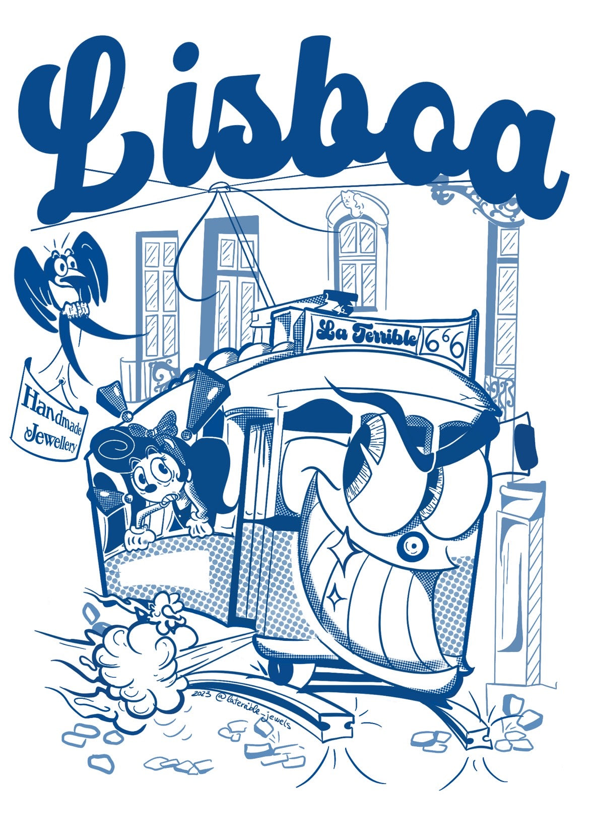 Print Crazy tram